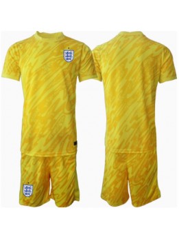 England Torwart Auswärts Trikotsatz für Kinder EM 2024 Kurzarm (+ Kurze Hosen)